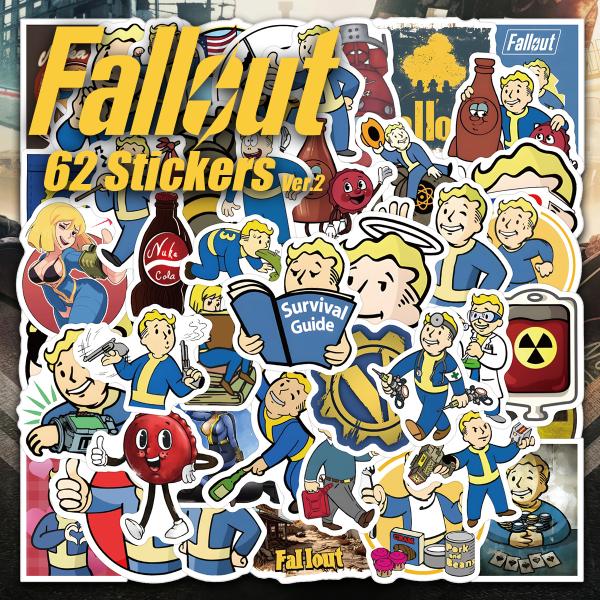 フォールアウト ステッカー 50枚セット PVC 防水 シール fallout RPG ゲーム レト...