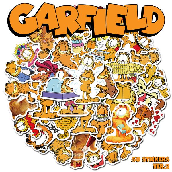 ガーフィールド ステッカー 50枚セット Ver.2  PVC 防水 シール  Garfield 猫...