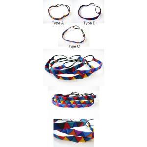 トライアングル柄 カチューム ヘアバンド ヒッ...の詳細画像4