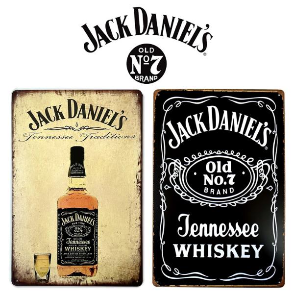 ジャックダニエル Jack Daniel&apos;s ブリキ看板 20cm×30cm アメリカン雑貨 サイン...