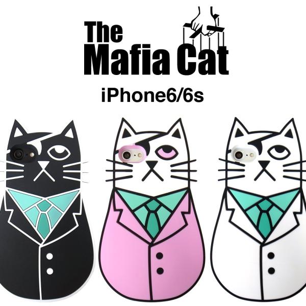 SALE Mafia Cat iPhone6s ケース 液晶フィルム付  マフィア ボス ギャング ...