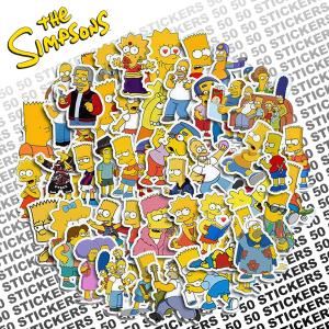 シンプソンズ ステッカー 50枚セット PVC 防水 シール 大量 the Simpsons アニメ キャラクター ホーマー バート スーツケース ノートパソコン