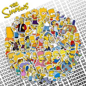 シンプソンズ ステッカー 50枚セット PVC 防水 シール 大量 the Simpsons アニメ キャラクター ホーマー バート スーツケース ノートパソコン｜LUPO