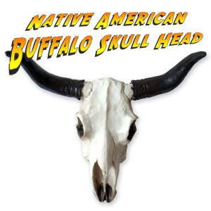 ネイティブ アメリカン バッファロー スカルヘッド / 牛 骸骨 カウスカル 雑貨 フィギュア オブジェ