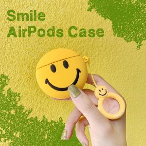 スマイル AirPods AirPods Pro シリコン ケース エアポッド カバー ワイヤレス イヤホン ヘッドホン iPhone ピースマーク