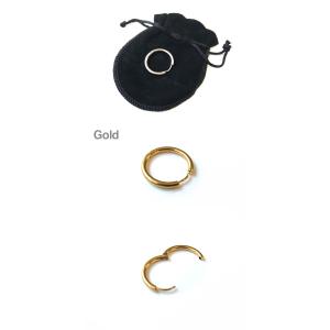 メンズ シック フープピアス 2個セット 3サ...の詳細画像2