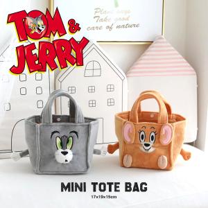トムとジェリー ミニトートバッグ 2種 ランチバッグ バッグ カバン 鞄 かばん ミニ 小さい キャラクター TOM AND JERRY｜lupo