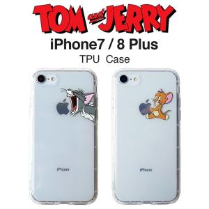 SALE トムとジェリー iPhone7 Plus iPhone8 Plus  クリアケース トムアンドジェリー アイフォンケース