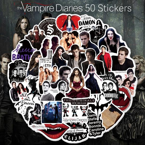 The Vampire Diaries ステッカー 50枚セット PVC 防水 シール ヴァンパイア...
