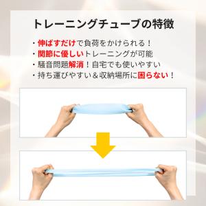 トレーニングチューブ 5本 筋トレ リハビリ ...の詳細画像3