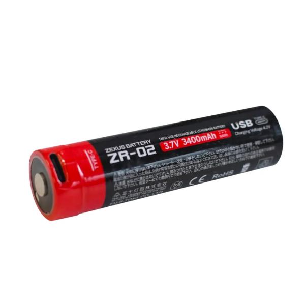 ZEXUS専用電池 3400mAh　ZR-02　冨士灯器　ゼクサス
