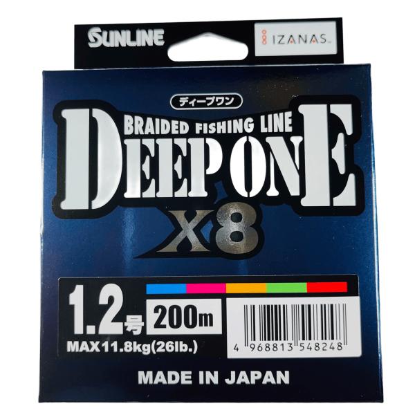 サンライン ディープワン×8　200ｍ　1.2号　SUNLINE 8本組 PEライン DEEP ON...