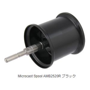 アベイル ABU 2500C用 マイクロキャストスプール AMB2520R ブラック Eリング付き　溝深さ2mm