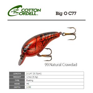 コットンコーデル　C77 ビッグオー　99 NaturalCrawdad｜lureshopsawa