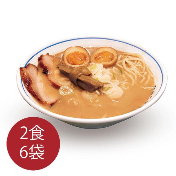 ひらこ屋お土産ラーメン2食×6袋 ( 330g ( めん1食100g × 2、つゆ1食65g × 2...