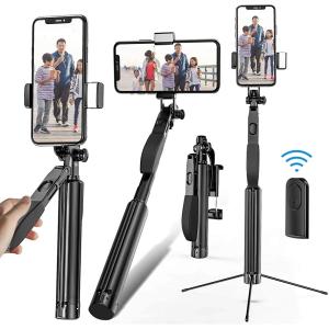 スタビライザー ZHIYUN A21 360g軽量 自撮り用 7段階伸縮 自撮り棒Vlog作り 110cmまで伸びる ジンバル 360 3階段補光ライト