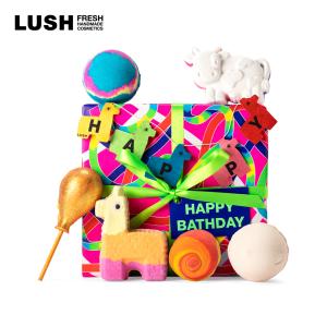 公式 LUSH ラッシュ ギフト ハッピーバスデイ 入浴剤 バスボム バブルバー 7点セット 泡風呂 リラックス いい匂い 誕生日 プレゼント コスメ