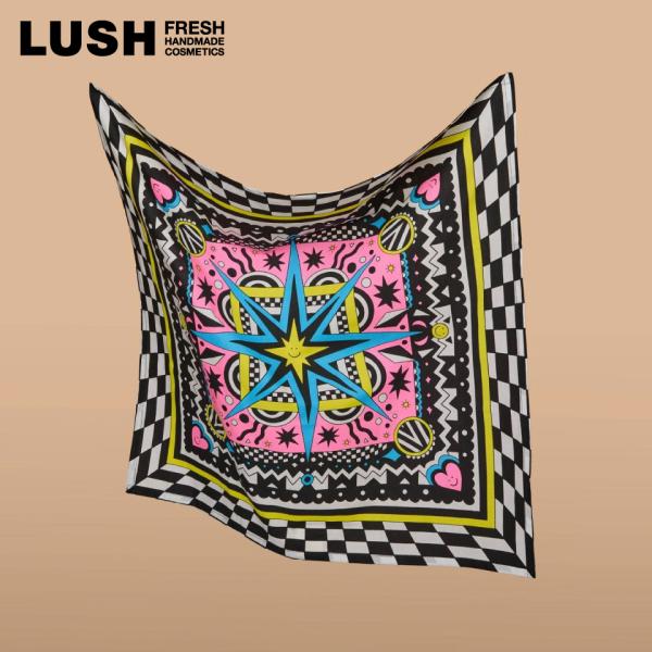 LUSH コズミック バースト ノットラップ Knot wrap 風呂敷 70cm ラッピング ギフ...