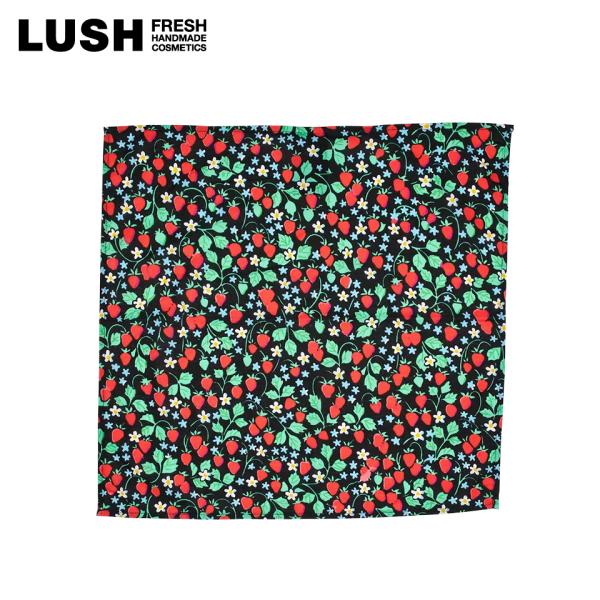LUSH ストロベリー パッチ ノットラップ 46cm 風呂敷 レトロ カラフル かわいい おしゃれ...