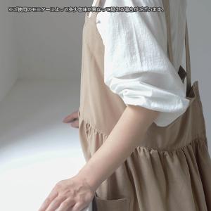 エプロン バッククロス 大きいサイズ 綿100...の詳細画像2
