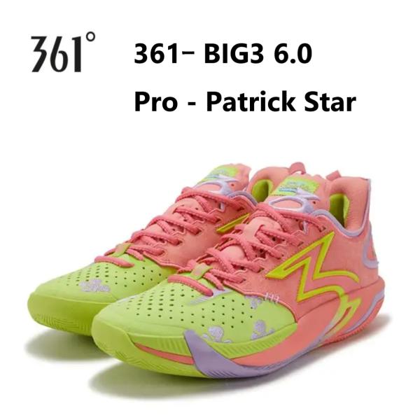 361° BIG3 6.0 Pro - Patrick Star メンズ キッズ バッシュ スニーカ...