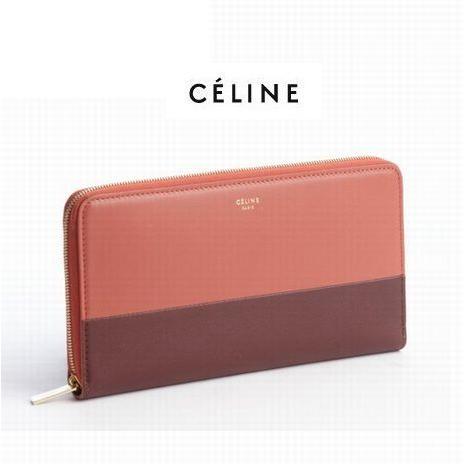 celine　バイカラーラウンド　zip　財布　在庫あり