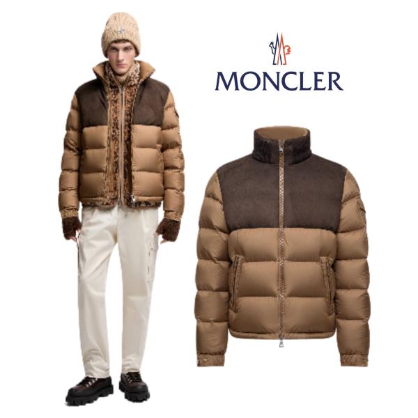 メンズ ダウンジャケット MONCLER モンクレール　Cheverny Suede Short D...