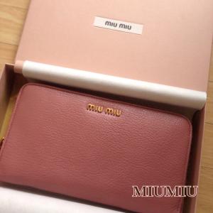 MIUMIU　マドラスラウンド zip長財布 antico  在庫あり｜lustyle