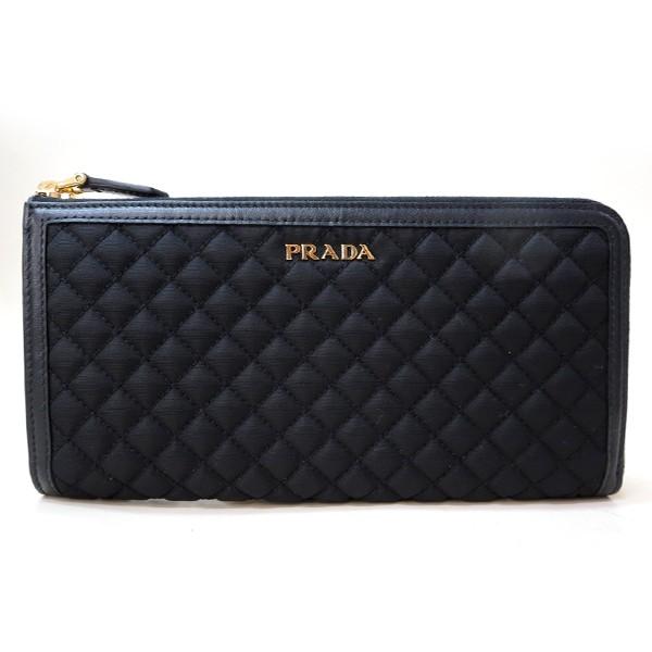 prada　L字ラウンドファスナー キルティング 長財布　在庫あり