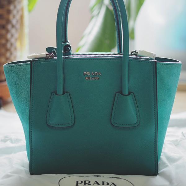 PRADA プラダ　2wayレザー×スエードbag　在庫有り