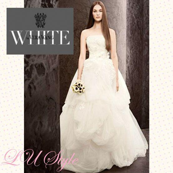 White by Vera Wang　ホワイトヴェラウォン　サッシュベルト付☆フレアドレス♪