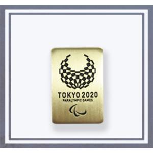 東京　2020　パラリンピック　　ピンバッジ　四角　黒　PR0011　EM古美ゴールド　エンブレム　ポスト投函｜lutty-store