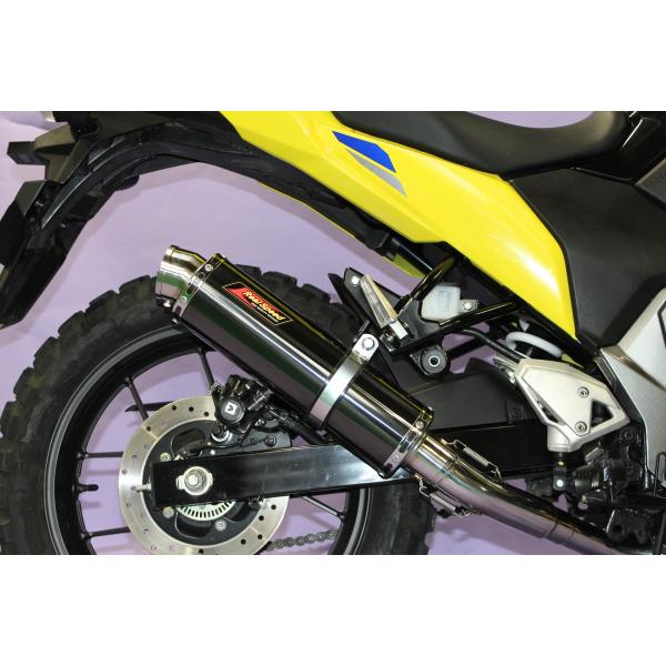 Vストローム250SX 8BK-EL11L バイクマフラー クーガ ステンレス ブラックカラー マフ...