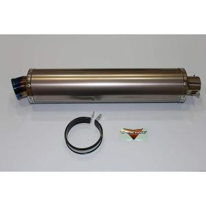 汎用サイレンサー 100Φ×450mm 差込径 50.8Φ用 バイクマフラー チタンソリッド スリップオンマフラー ブルーカラー Valiente バリエンテ カスタム パーツ 交換｜バイク・車 マフラー Valiente