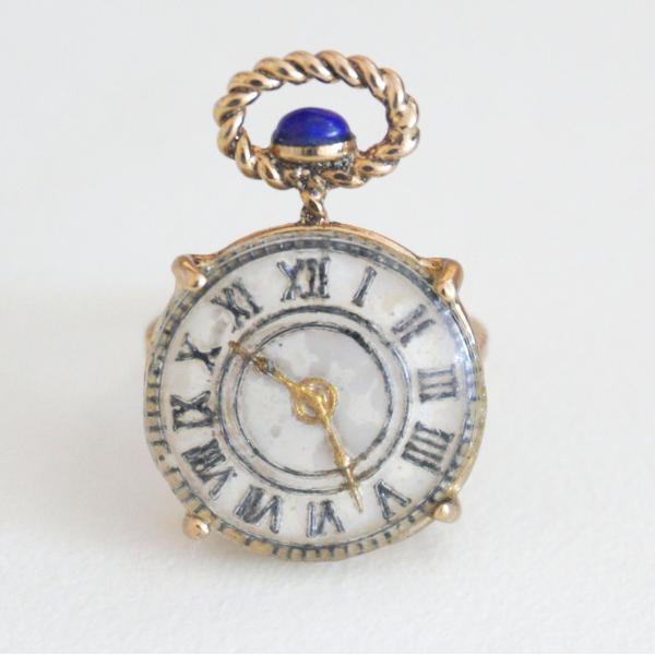 【SALE 30%OFF】ジュンコパリ JUNCO PARIS  クロック モチーフ リング ラピス...