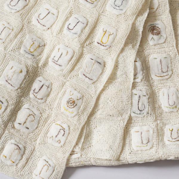 sophie digard ソフィーディガール ストール 顔 フェイス FACE アップリケ 刺繍 ...