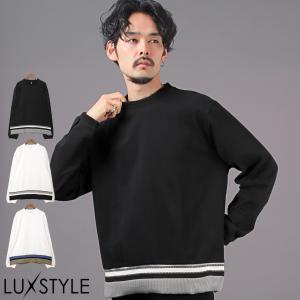 ロンT Tシャツ トップス カットソー メンズ 長袖 白T 黒T バック