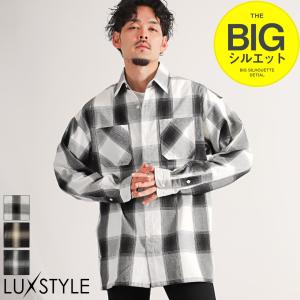 メンズセレクト 20/ネル オンブレチェック ワークシャツ ( イエロー