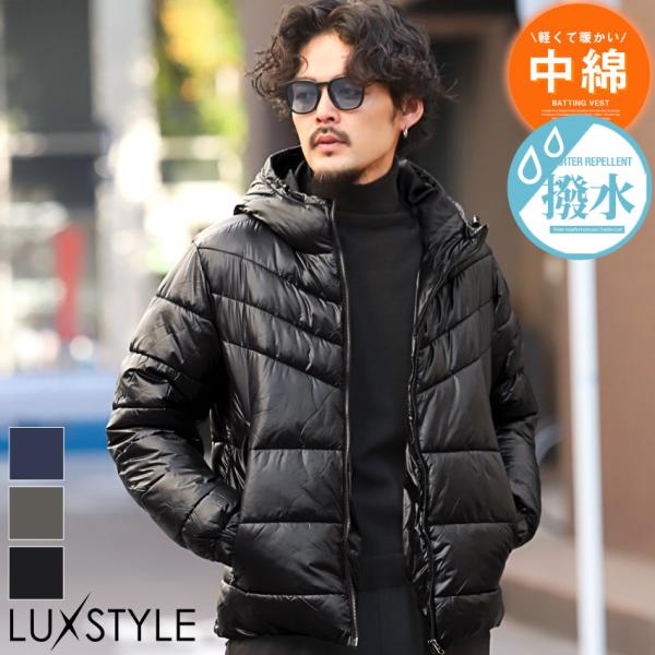 中綿ジャケット メンズ レディース フェイクダウン ブルゾン キルト アウター 防風 撥水 防寒 暖...