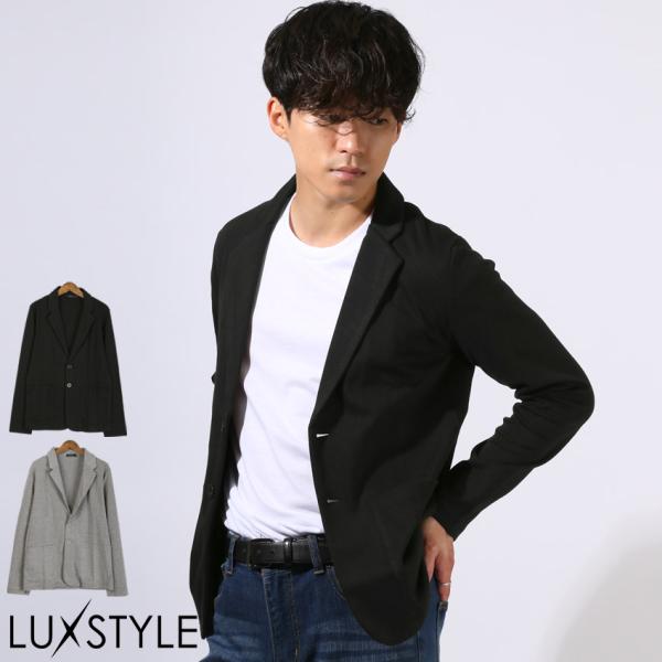 テーラードジャケット サマージャケット ジャケット アウター 長袖 メンズ ポンチ 伸縮性 ストレッ...