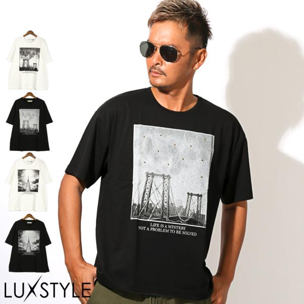 Tシャツ 半袖 メンズ 半袖Tシャツ トップス クルーネック フォトプリント メタル ラインストーン...