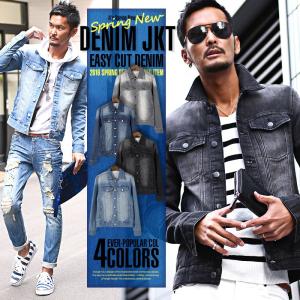 BITTER デニムジャケット メンズ/EASY CUT DENIM JACKET/カットデニム ジャケット デニム Gジャン ジージャン 羽織り ウォッシュ加工 ユーズド加工 ヴィンテージ