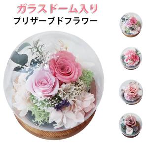 花ギフト プリザーブドフラワー プリザーブドフラワー バラ カーネーション ローズ 枯れない ガラスドーム ガラス 2026 フラワーギフト アレンジ