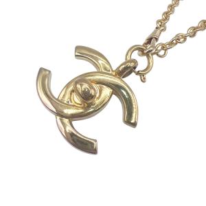 CHANEL シャネル ココマーク ターンロック ネックレス 97P コスチュームジュエリー ヴィンテージ Bランク 中古 鑑定済
