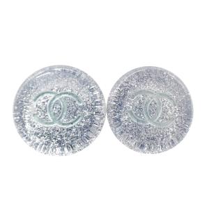 美品 CHANEL シャネル ココマーク イヤリング A14999 ラメ コスチュームジュエリー ヴィンテージ ABランク 中古 鑑定済