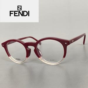 メガネ FENDI フェンディ オーバル レッド クリア 新品 眼鏡 赤 ボストン メンズ レディース 透明 オシャレ アジアンフィット パント FF0236｜luxoptikototo-ya