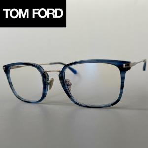 メガネ トムフォード TOM FORD ウェリントン メンズ レディース 新品 ネイビー ブルー アジアンフィット 銀 青 ブルーライトカット FT5747｜luxoptikototo-ya