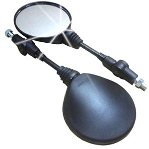 Piece of peace product オフロード バイク 可倒式 ミラー 左右 セット 10mm 正ネジ 取付け 簡単 角度 調節 自由