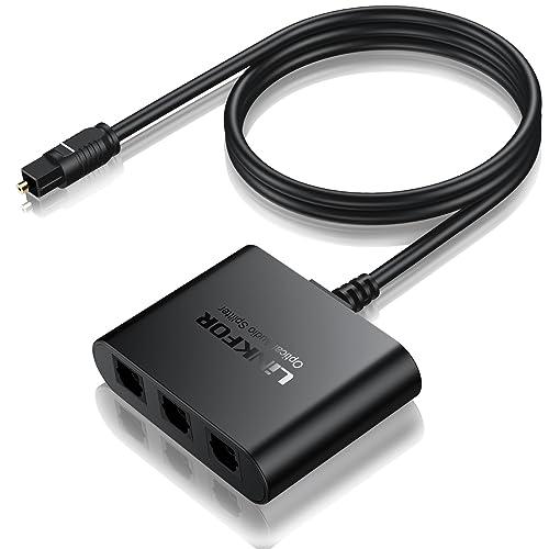 LiNKFOR SPDIF/TosLink 光デジタル 分配器 1入力3出力 LPCM2.0 DTS...