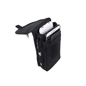 HERSENT 大型スマートフォンポーチ 携帯電話 タクティカル電話ホルスター 多目的ツールホルダー キャリーケース カードホルダー ベルトルー